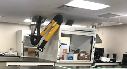 Double-Sided Teaching Hoods laboratory installation by Lab Setup America