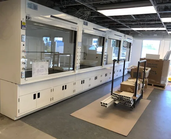 General Chemistry Bench Hoods laboratory installation by Lab Setup America