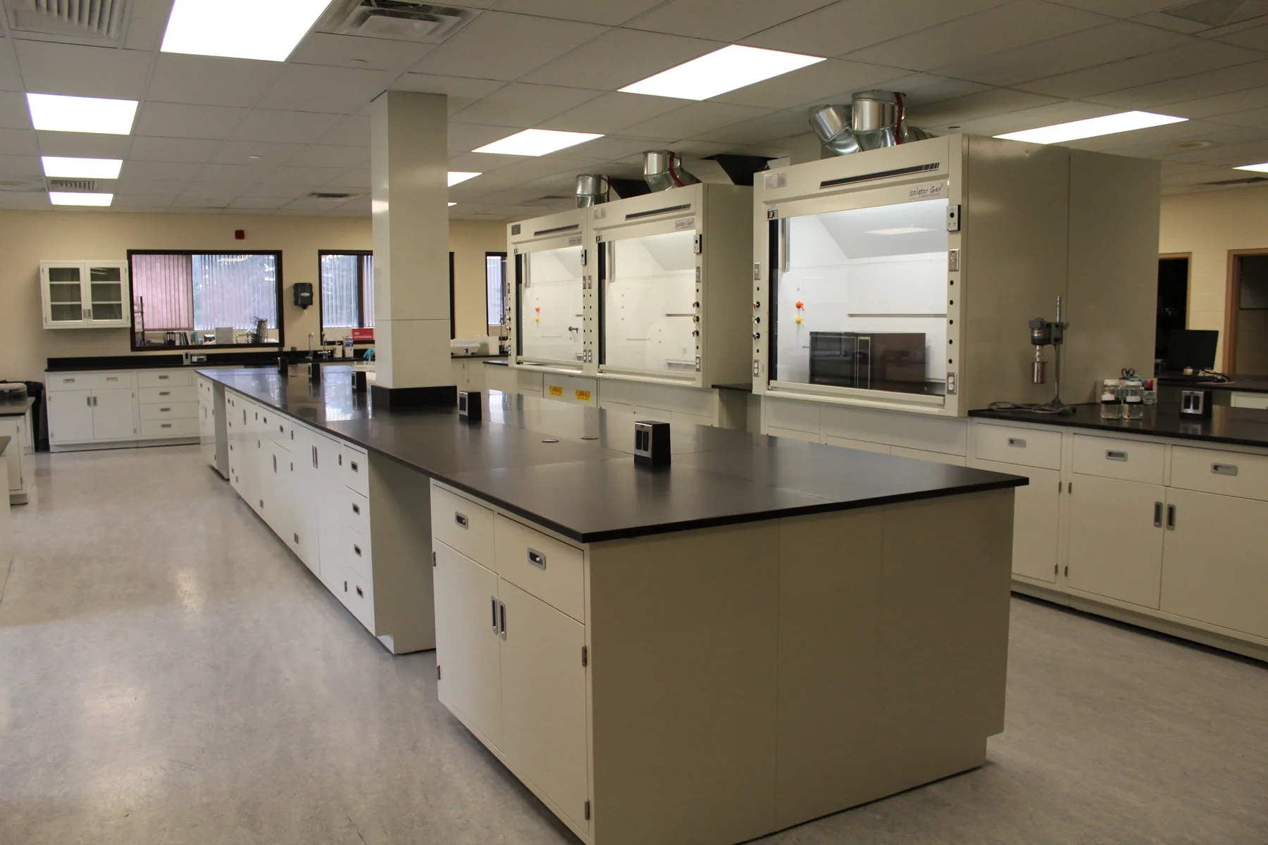 General Chemistry Bench Hoods laboratory installation by Lab Setup America