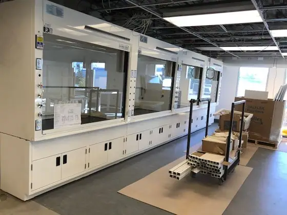 General Chemistry Bench Hoods laboratory installation by Lab Setup America
