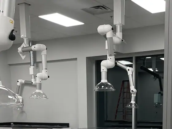 Spot Extraction Hoods laboratory installation by Lab Setup America