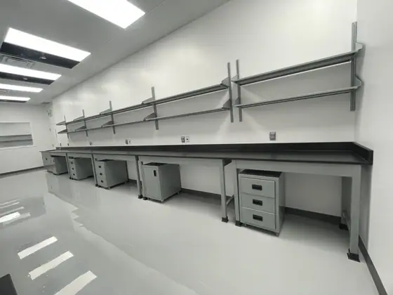 Mobile Casework laboratory furniture installation by Lab Setup America
