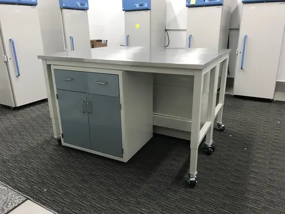 Mobile Casework laboratory furniture installation by Lab Setup America