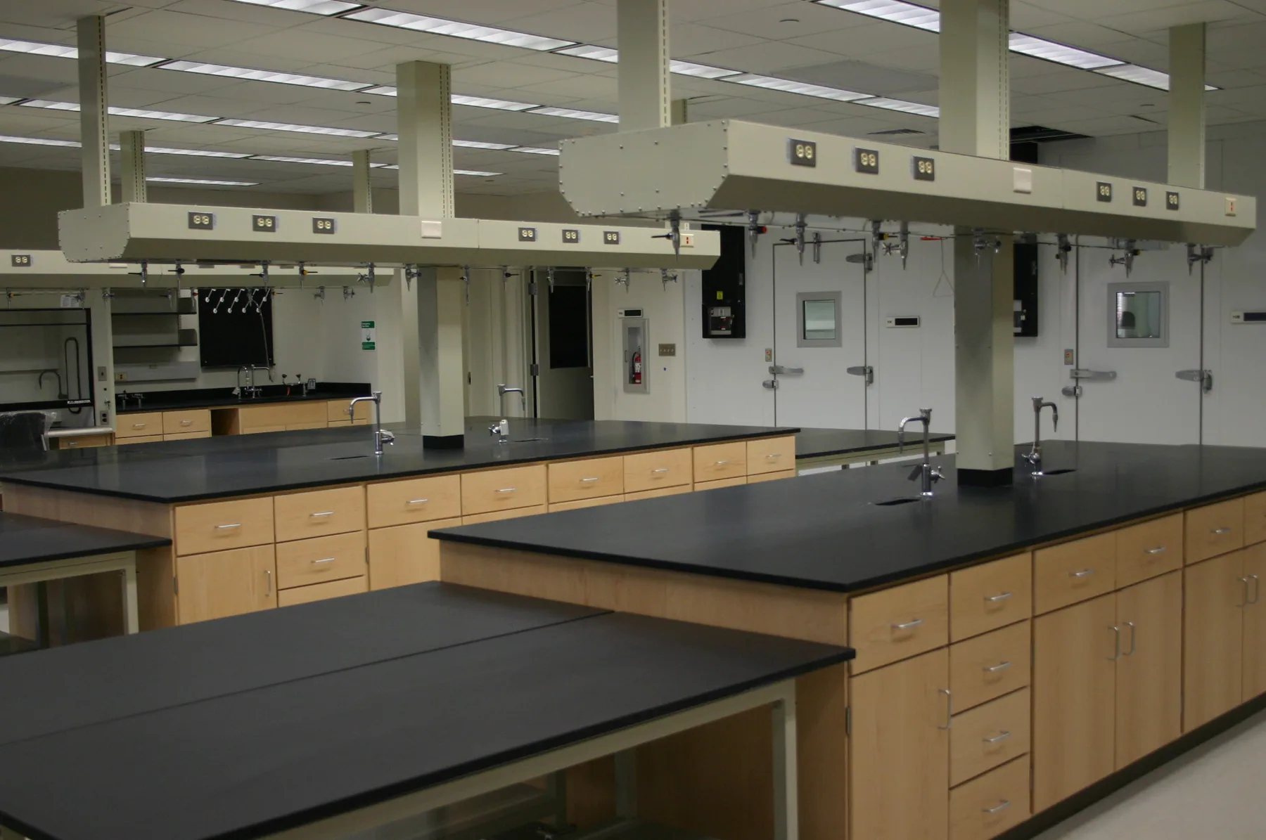 Overhead Service Carriers laboratory furniture installation by Lab Setup America