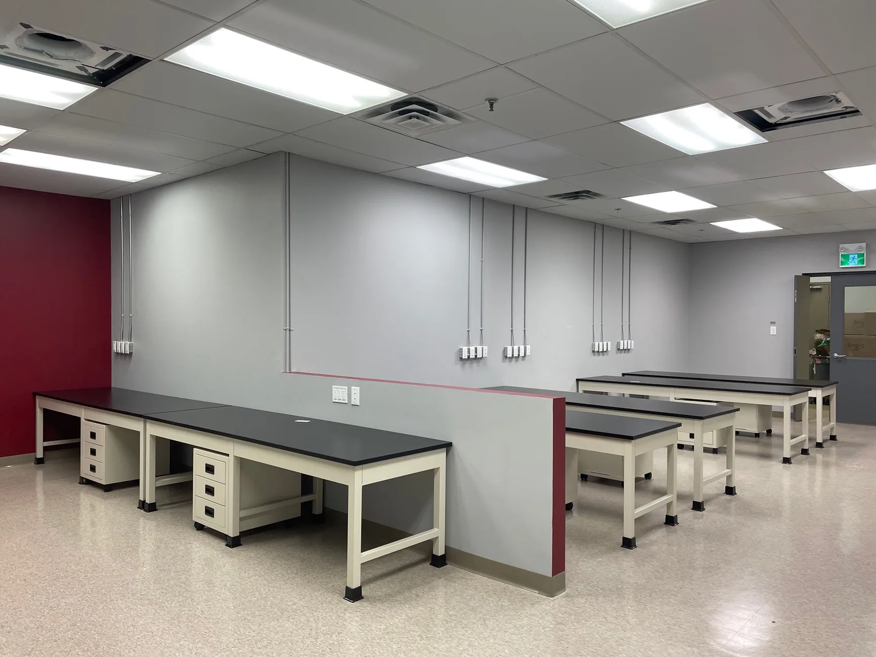 Painted Steel Casework laboratory furniture installation by Lab Setup America