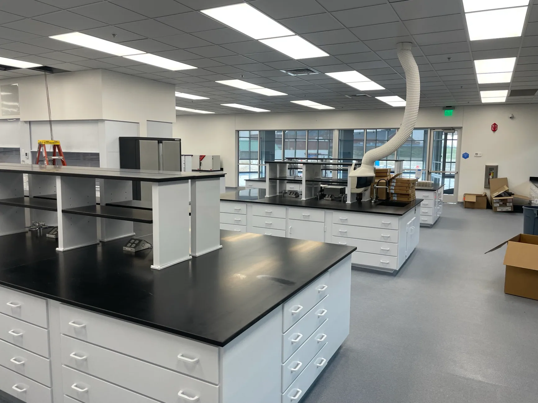 Polypropylene Casework laboratory furniture installation by Lab Setup America
