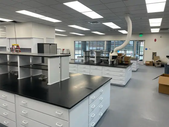 Polypropylene Casework laboratory furniture installation by Lab Setup America