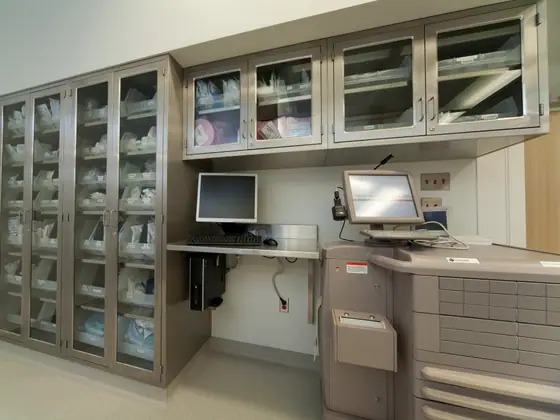 Stainless Steel Casework laboratory furniture installation by Lab Setup America