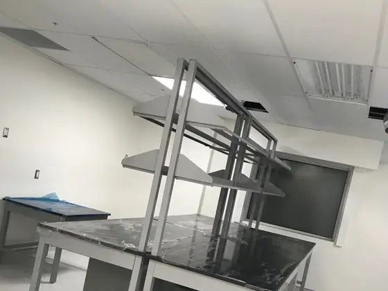 Table Systems laboratory furniture installation by Lab Setup America