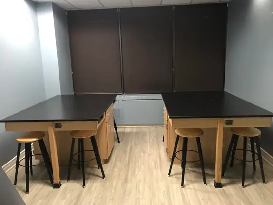 Wood and Plastic Laminate Casework laboratory furniture installation by Lab Setup America